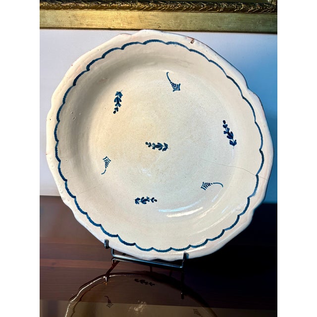 Large Antique Plate from Moustiers For Sale - Image 17 of 17