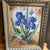 Impressionist European School 20th Century Oil on Canvas Impressionist Floral Still Life Blue Irises and Butterfly Framed Signed For Sale - Image 3 of 10