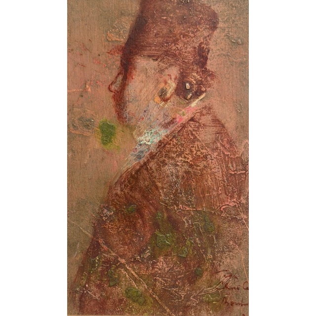 French Small Original Jean-Charles Bouloc Oil Painting of a Gentleman For Sale - Image 3 of 3