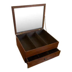 Antique 19th Century American Pine Table Top Collector's Cabinet Display Case