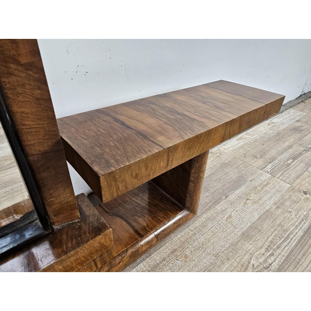 Black Art Deco Rationalist Briar Mirror, 1930 For Sale - Image 8 of 10