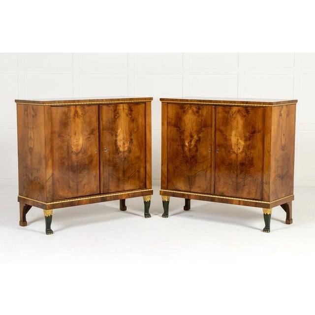 Wood Small 19th Century Italian Walnut Cabinets, Set of 2 For Sale - Image 7 of 10