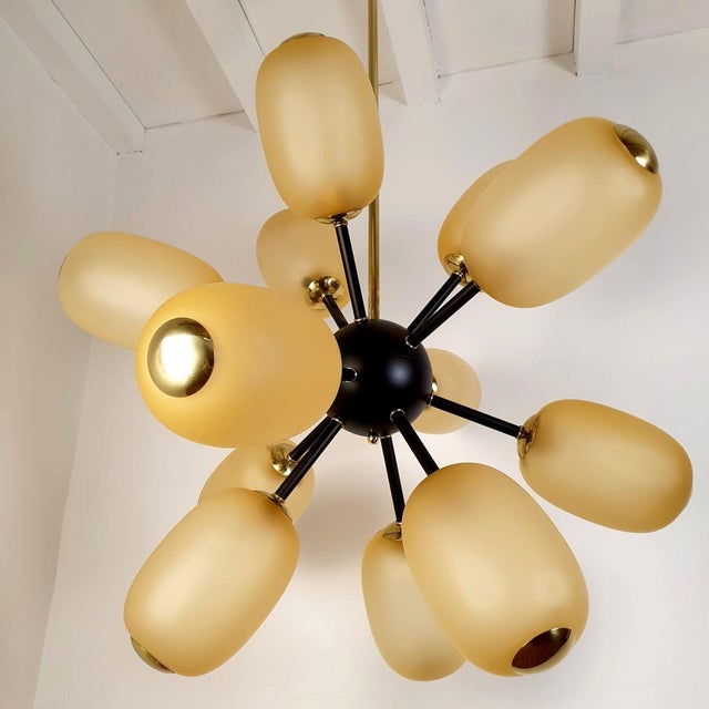 Glass 1990s Large Murano Glass Sputnik Chandelier For Sale - Image 7 of 15