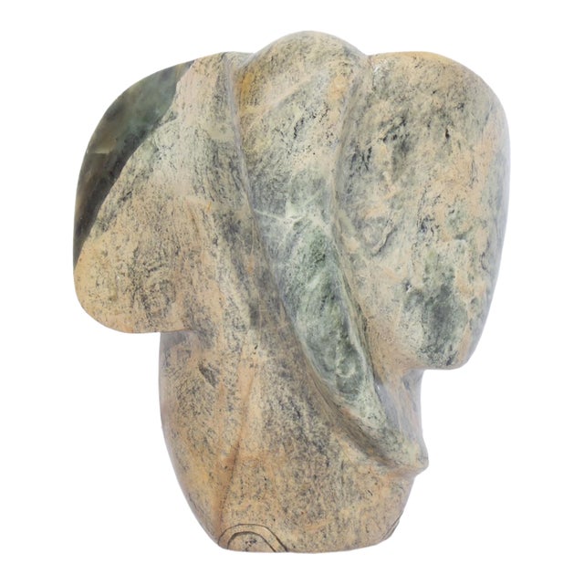 Shona African Stone Elephant Sculpture by F. Mudhokwani For Sale