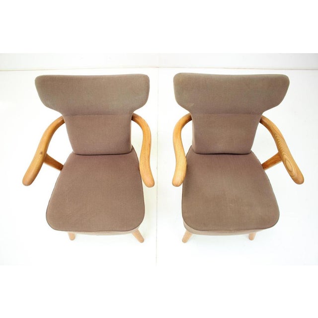 Oak Armchairs by Krasna Jizba, Czechoslovakia, 1940s, Set of 2 For Sale - Image 3 of 16