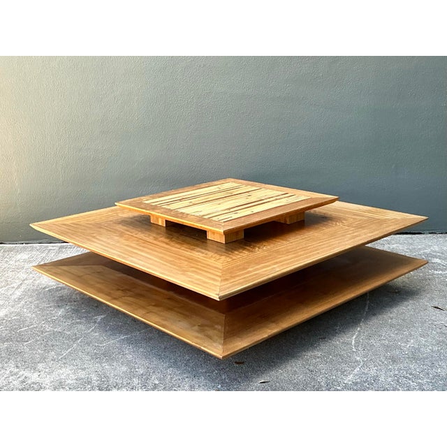 Vintage Stacked Rattan Coffee Table For Sale - Image 11 of 12