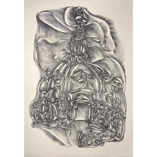 Fritz Baumgartner, Cathedral, Lithograph, 1970s For Sale