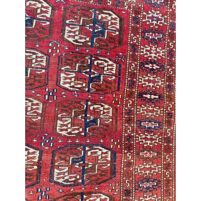 Antique Turkmen Boukhara Rug For Sale - Image 4 of 13