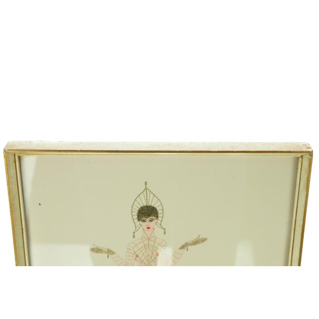 Early 20th Century Erté Fashion Gouache Illustration For Sale In Nashville - Image 6 of 13