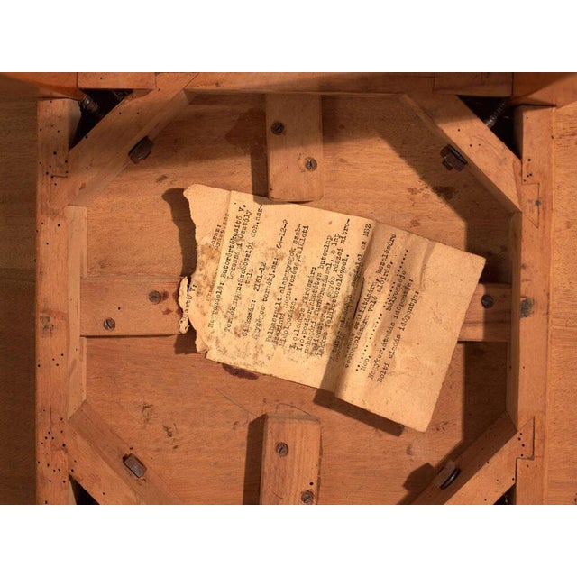 Vintage Round Side Table in Teak Wood, Central Europe, 1960 For Sale - Image 9 of 10