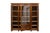 French Louis XVI Oak and Walnut Three Doors Vitrine Bookcase, 1900 For Sale - Image 14 of 18
