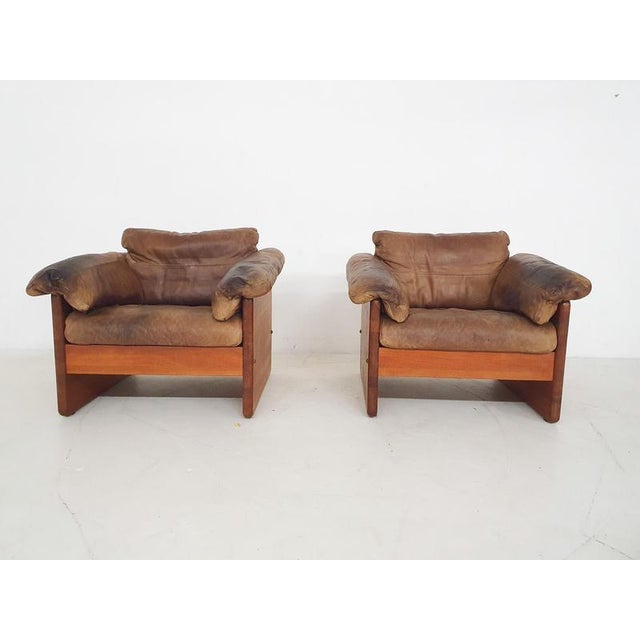 Vintage Danish Lounge Chairs and Ottoman by Mikael Laursen for A/S Mikael Laursen, 1970s, Set of 3 For Sale - Image 4 of 9