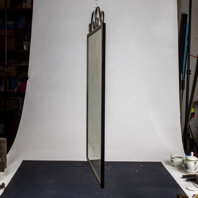 Metal Handcrafted Wrought Iron Frame Mirror, 1990s For Sale - Image 7 of 9