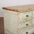 Stunning 19th century English country house dresser base with a thick scrubbed sycamore top and original paint finish....