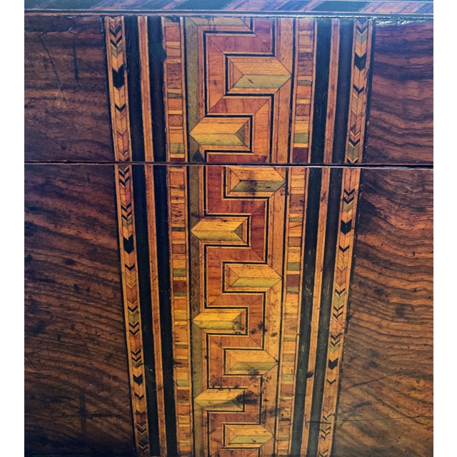 Brown 19th Century Victorian Era Portable Walnut Tunbridge Writing Box For Sale - Image 8 of 12