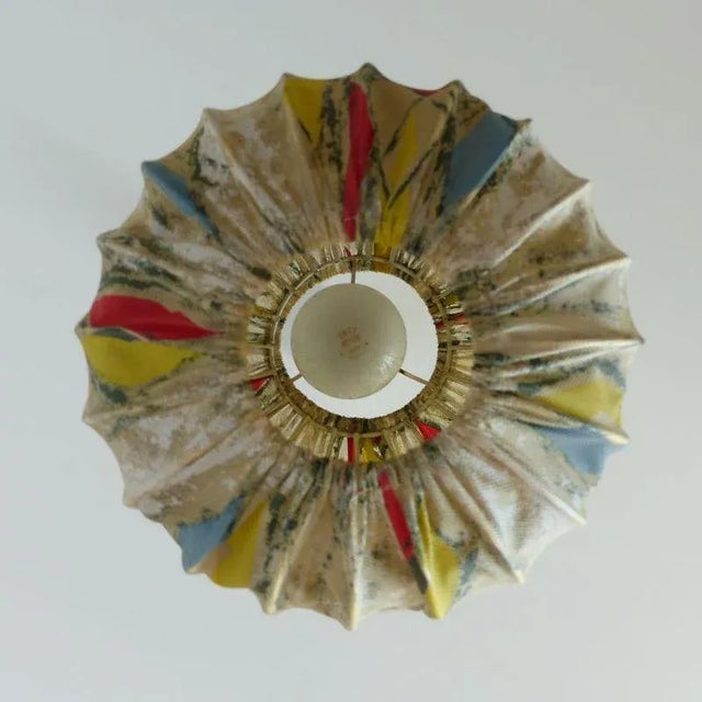 Vintage Ceiling Lamp with Fabric, 1950s For Sale - Image 10 of 12