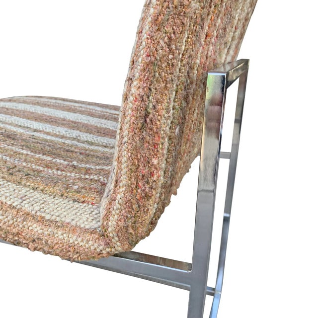 Metal Mid 20th Century Milo Baughman Side Chair For Sale - Image 7 of 12