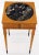 1990s Square Round Black Marble Insert Top One Drawer Accent Table For Sale - Image 10 of 13