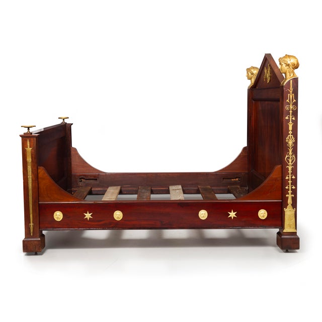 Rare Fine French Empire Mahogany Bed by Jacob-Desmalter Ca. 1805-15 For Sale - Image 4 of 18