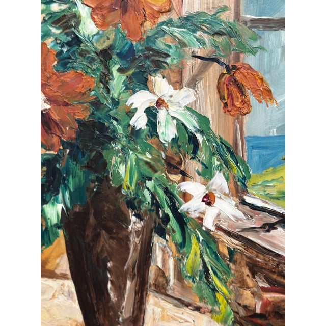 Magnus Tull, Flower Painting, 1950s, Oil on Board, Framed For Sale - Image 6 of 13