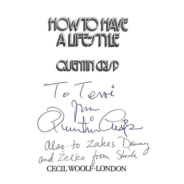 Traditional "How to Have a Life-Style" 1978 Crisp, Quentin For Sale - Image 3 of 13