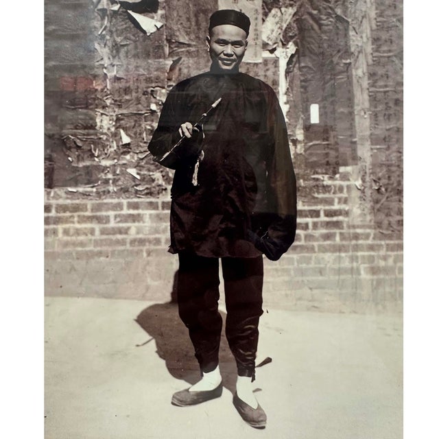Framed Vintage Black-and-White Photograph of Chinese Professor For Sale - Image 9 of 11