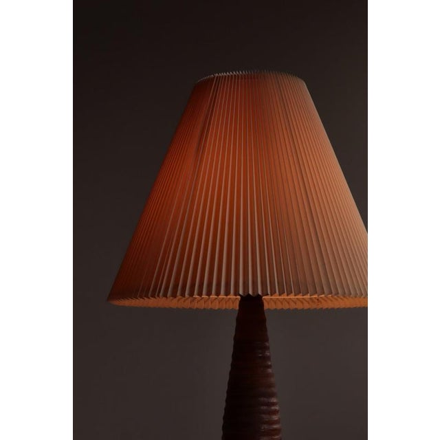 Brown Large Art Nouveau Ceramic Table Lamp by Hans Peter Knudsen, Denmark, 1920s For Sale - Image 8 of 16