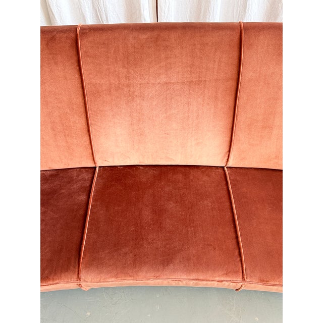 Mid-Century Modern Velvet Three-Seater Sofa by Marco Zanuso for Arflex, Italy, 1950s For Sale - Image 14 of 18