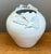 Ceramic Vintage Kass O'Brien White Ceramic Vase With Ginko Leaf Motif For Sale - Image 7 of 13
