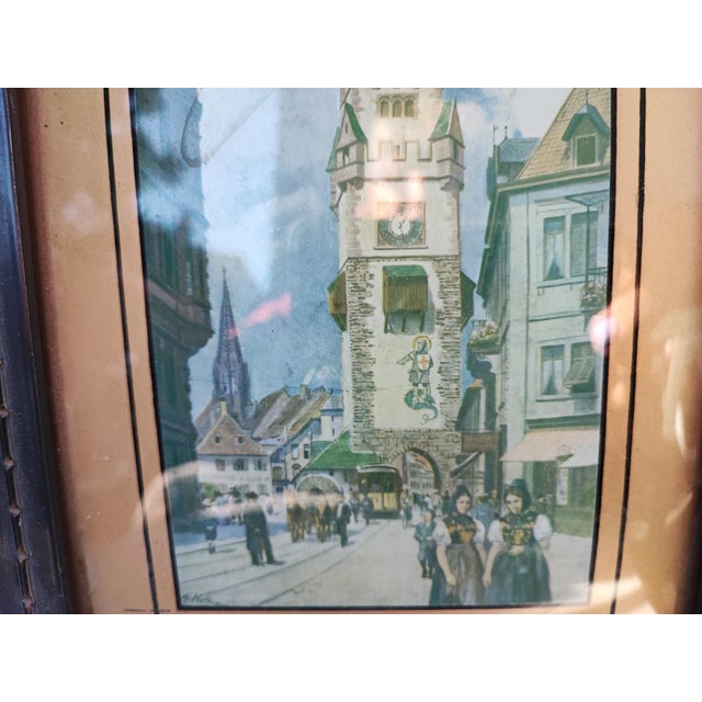 Antique Lithograph, Freiburg, 1890s For Sale - Image 10 of 11