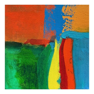 “Central Valley” Little Abstract Painting on Canvas For Sale