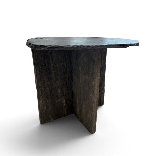 French French Slate Table - Triangular (Two Available) For Sale - Image 3 of 6