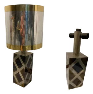 Brass and Chrome Table Lamps from Noel B. C., Italy, 1970s, Set of 2