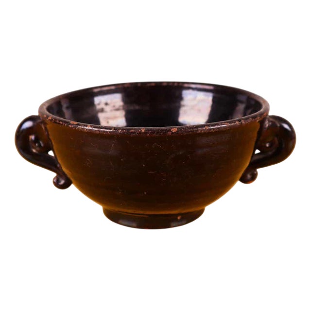 Bowl in Black Terracotta For Sale