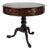 Late 20th Century Century Furniture Traditional Burl Wood and Mahogany Pedestal Drum Table For Sale