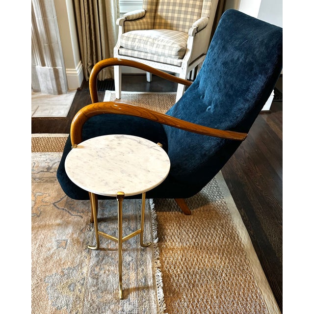 Brass and Marble Tripod Accessory or Drinks Table For Sale - Image 12 of 12