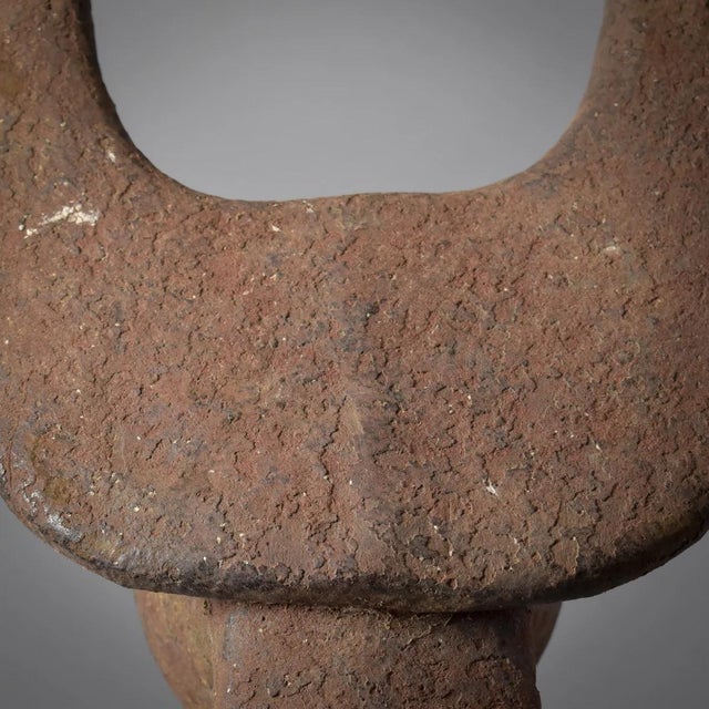 This stunning piece of art showcases the expertise and craftsmanship of the Mama people from the Benue River Valley in...