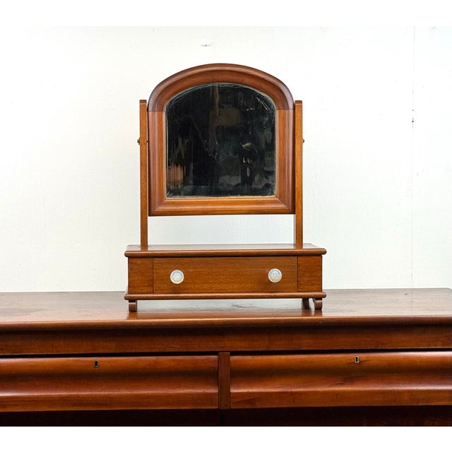 Antique Mahogany Tabletop Dresser Top Vanity / Gentleman’s Shaving Mirror For Sale - Image 10 of 12