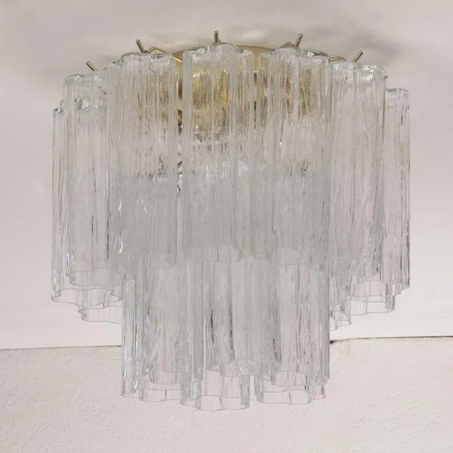 Mid-Century Modern Ceiling Light with Murano Trunci Glass, Italy, 1990s For Sale - Image 3 of 12