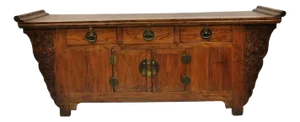 Antique Carved Hardwood Chinese Altar Console Table Sideboard Buffet Credenza