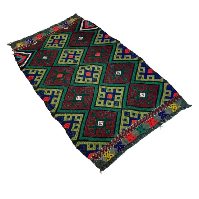 Small Turkish Traditional Kilim Rug For Sale - Image 3 of 11