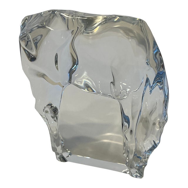 Late 20th Century Hoya Crystal Grazing Horse Sculpture Made in Japan For Sale