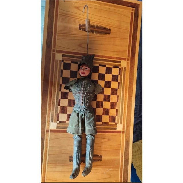 19th Century Wood & Brass Marionette of Saint Joan of Arc For Sale - Image 14 of 14