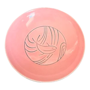 Mid-Century, Roselane Pink & Aqua Marine Line Dish