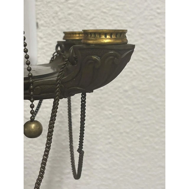 Late 20th Century Bronze Neoclassical Grand Tour Lamp For Sale - Image 12 of 13