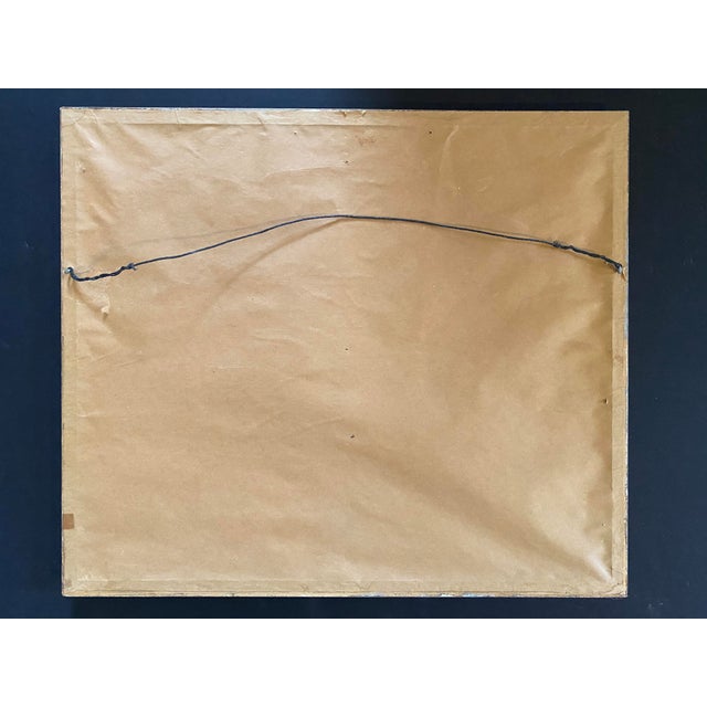 1960s 1960s Mid Century Butterfly Paper Collage Painting, Framed For Sale - Image 5 of 6