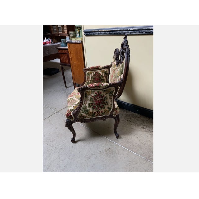 Brown Antique Louis XV Historicism Armchair, 1890 For Sale - Image 8 of 11