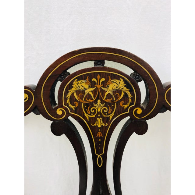 Late 19th Century Antique Inlaid Edwardian Arm Chair For Sale - Image 5 of 13