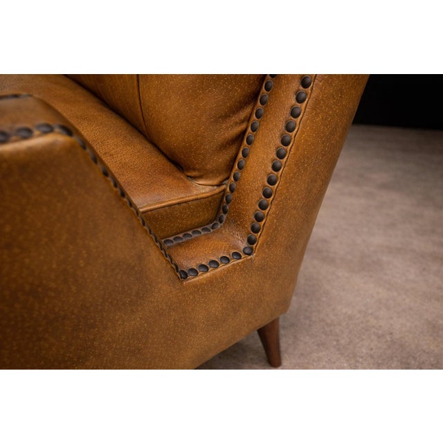 Giuseppe Scapinelli Armchair in Hardwood & Faux Leather, Giuseppe Scapinelli, 1950s - Lot 313A For Sale - Image 4 of 15