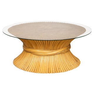 20th Century Sheaf of Wheat Coffee Table by McGuire, 1970s For Sale